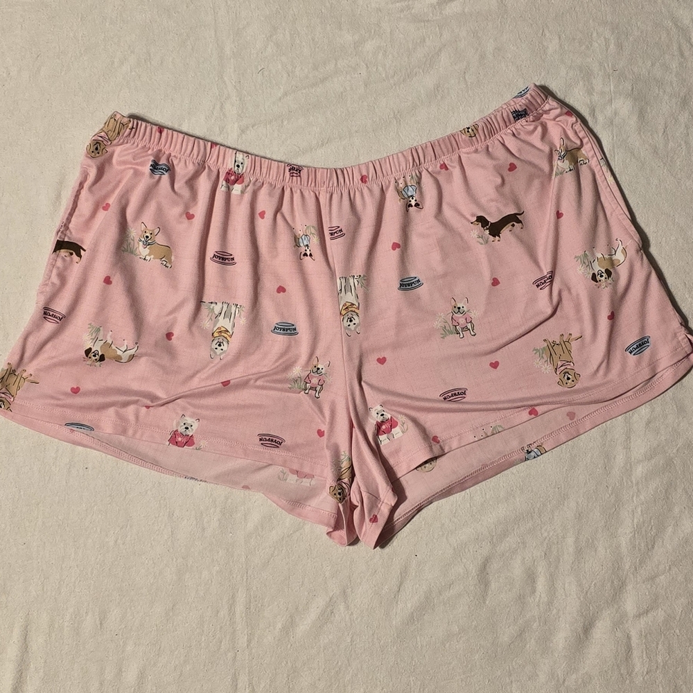 adidas Pink Intimates Pajama Shorts with Playful Print